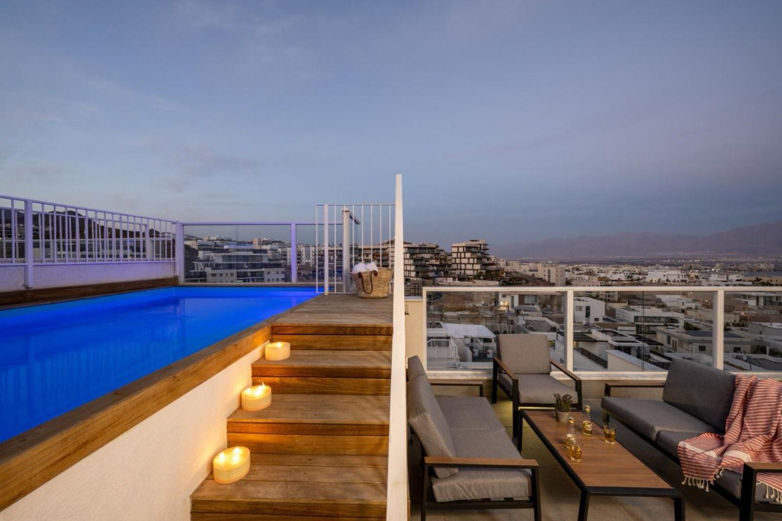 Apartmán Mountain And Sea View - Penthouse With Private Pool Ejlat Exteriér fotografie